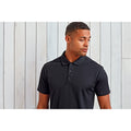 Black - Back - Premier Mens Sustainable Polo Shirt