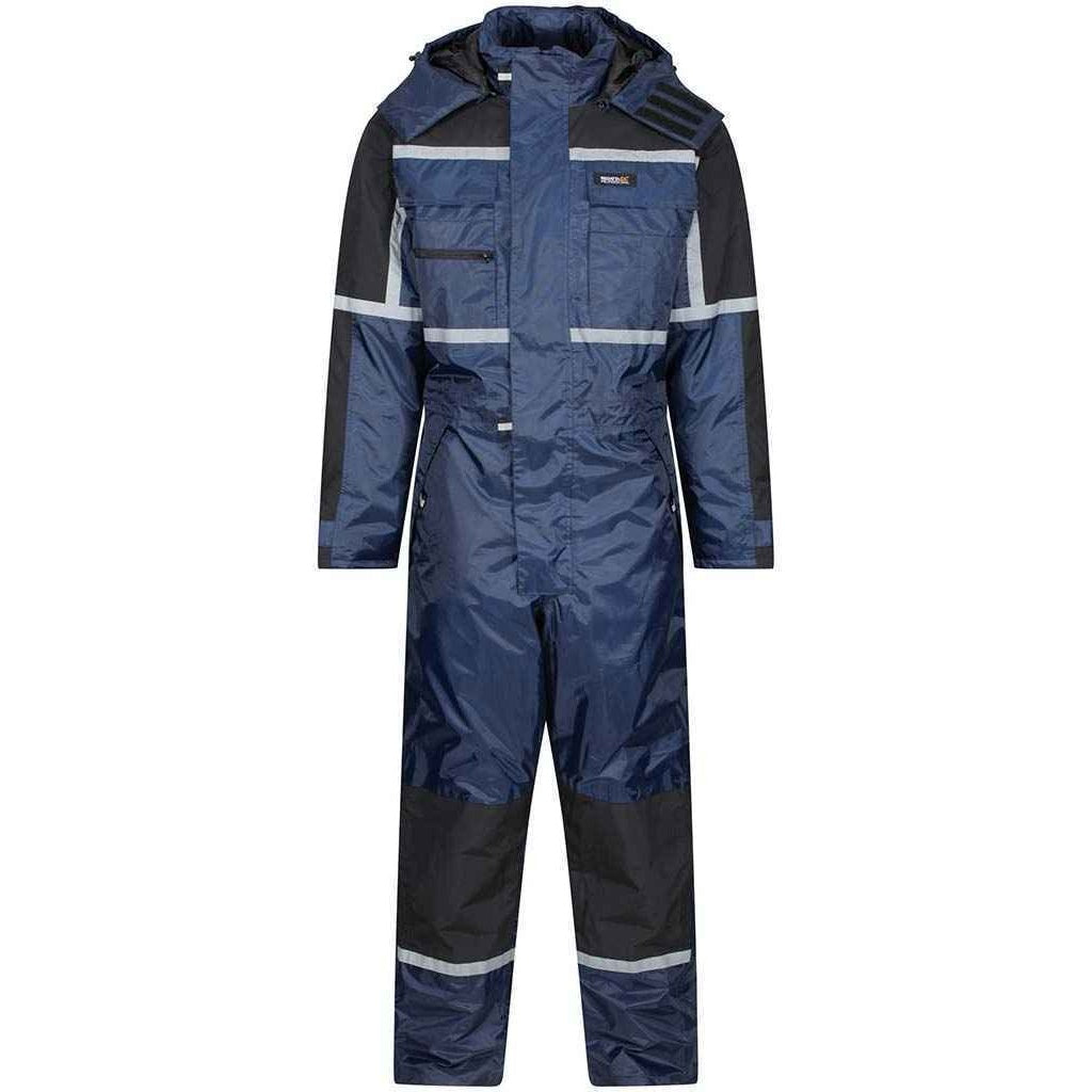 Navy - Front - Regatta Unisex Adult Pro Waterproof Overalls
