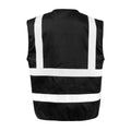 Black - Back - SAFE-GUARD by Result Unisex Adult Heavy Duty Security Vest