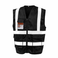 Black - Front - SAFE-GUARD by Result Unisex Adult Heavy Duty Security Vest