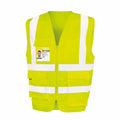 Yellow - Front - SAFE-GUARD by Result Unisex Adult Heavy Duty Security Vest