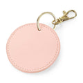Soft Pink - Front - Bagbase Boutique Circular Key Clip