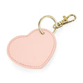 Soft Pink - Front - Bagbase Boutique Heart Key Clip