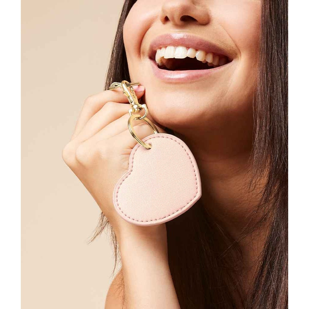 Soft Pink - Back - Bagbase Boutique Heart Key Clip
