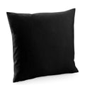 Black - Back - Westford Mill Cotton Canvas Square Cushion Cover