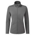 Dark Grey - Front - Premier Womens-Ladies Dyed Sweat Jacket