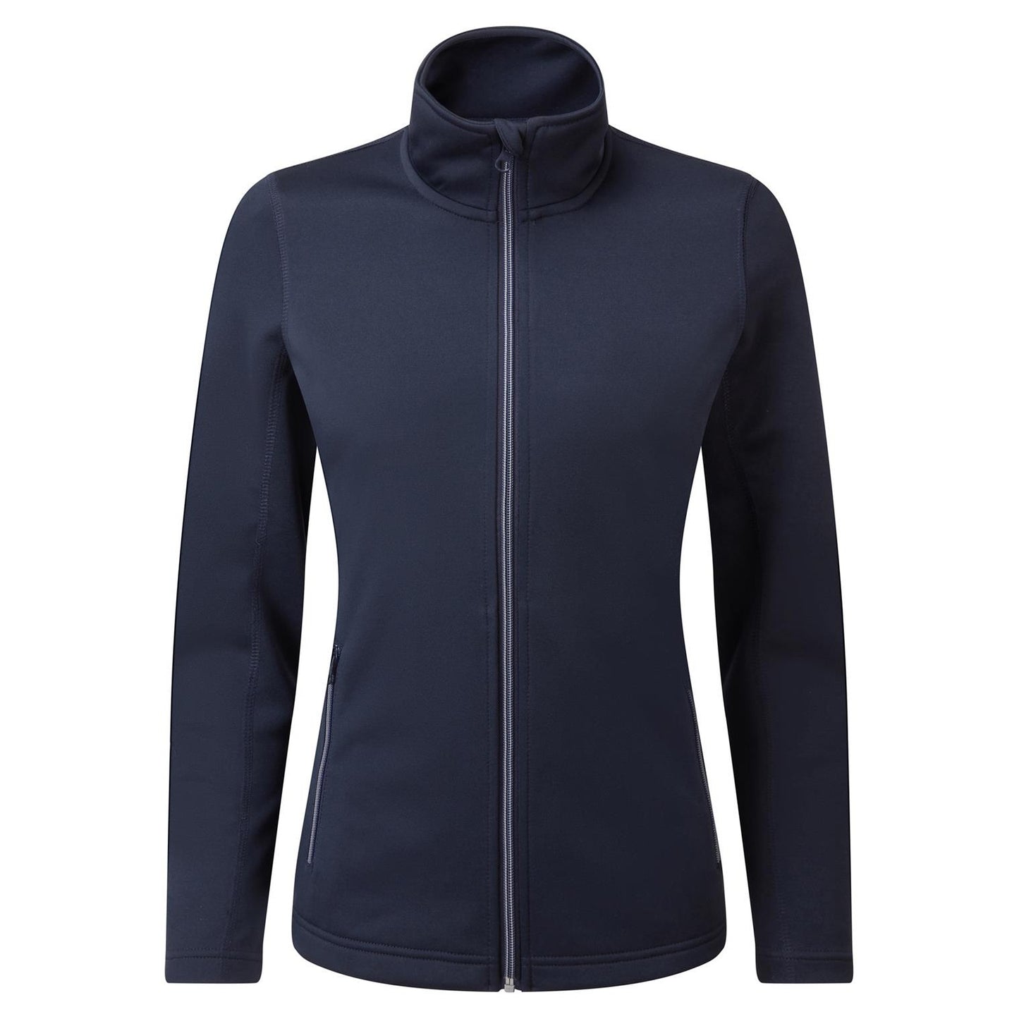 French Navy - Front - Premier Womens-Ladies Dyed Sweat Jacket