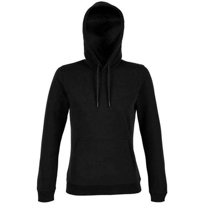 Deep Black - Front - NEOBLU Womens-Ladies Nicholas French Terry Hoodie