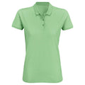 Frozen Green - Front - SOLS Womens-Ladies Planet Organic Polo Shirt