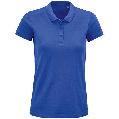 Royal Blue - Front - SOLS Womens-Ladies Planet Organic Polo Shirt