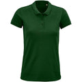 Bottle Green - Front - SOLS Womens-Ladies Planet Organic Polo Shirt