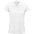 White - Front - SOLS Womens-Ladies Planet Organic Polo Shirt