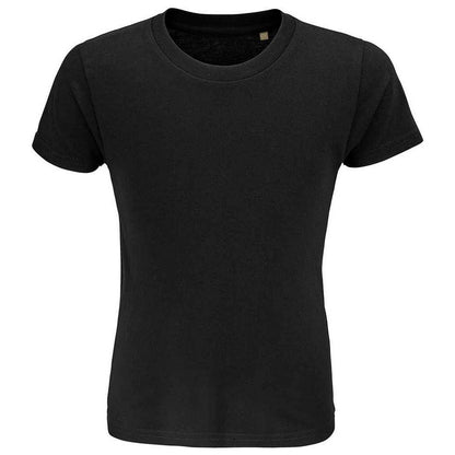 Deep Black - Front - SOLS Childrens-Kids Crusader Organic T-Shirt