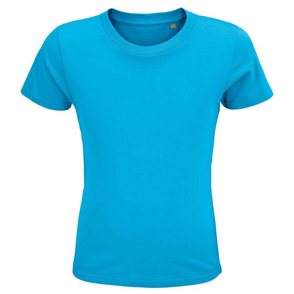 Aqua Blue - Front - SOLS Childrens-Kids Crusader Organic T-Shirt
