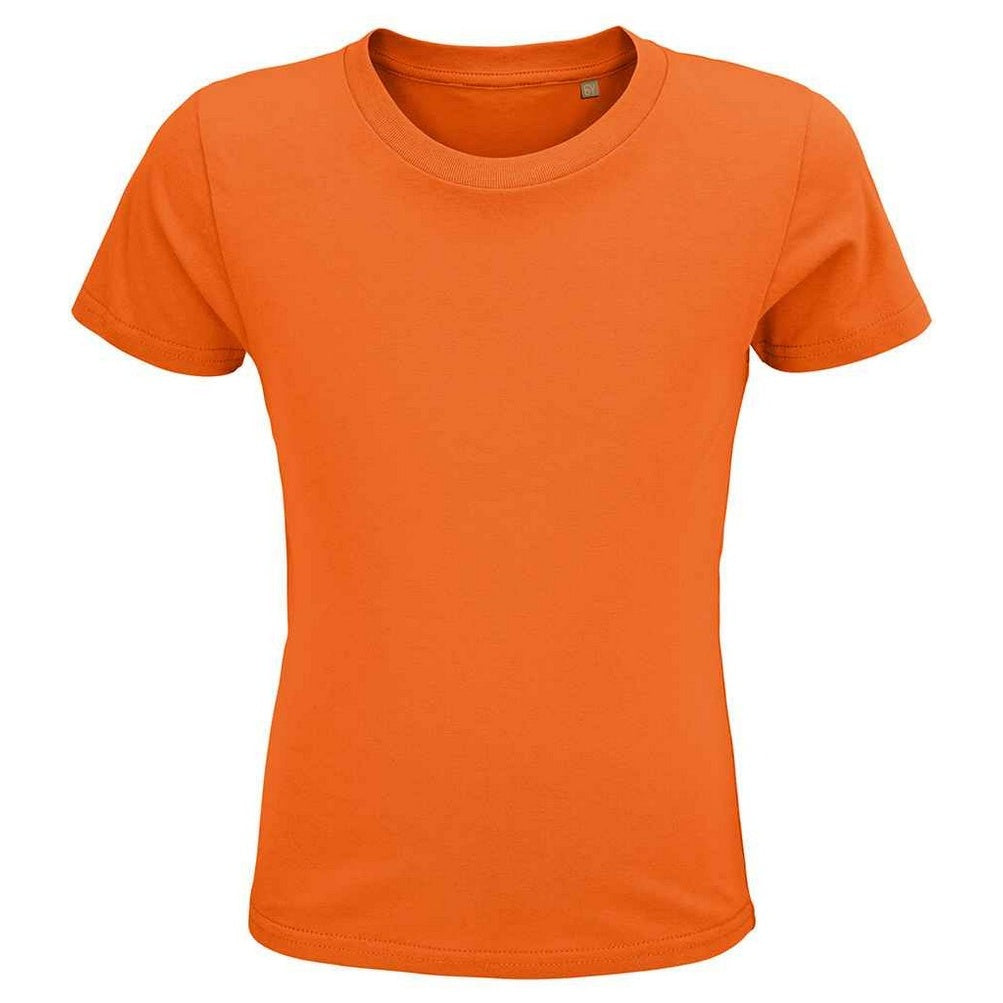 Orange - Front - SOLS Childrens-Kids Crusader Organic T-Shirt