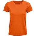 Orange - Front - SOLS Womens-Ladies Crusader Organic T-Shirt