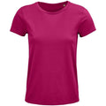 Fuchsia - Front - SOLS Womens-Ladies Crusader Organic T-Shirt