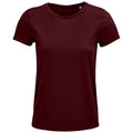 Burgundy - Front - SOLS Womens-Ladies Crusader Organic T-Shirt