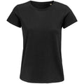 Deep Black - Front - SOLS Womens-Ladies Crusader Organic T-Shirt