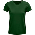 Bottle Green - Front - SOLS Womens-Ladies Crusader Organic T-Shirt
