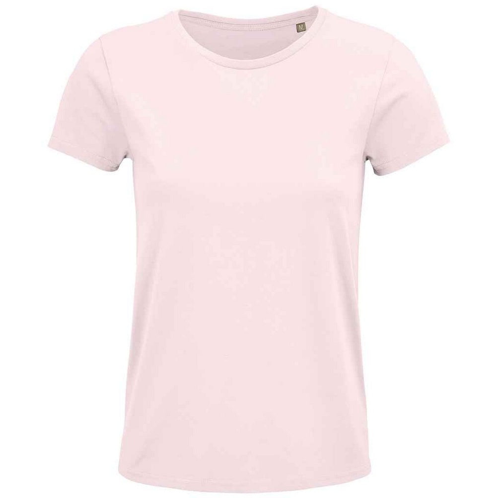 Pale Pink - Front - SOLS Womens-Ladies Crusader Organic T-Shirt
