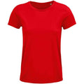 Red - Front - SOLS Womens-Ladies Crusader Organic T-Shirt