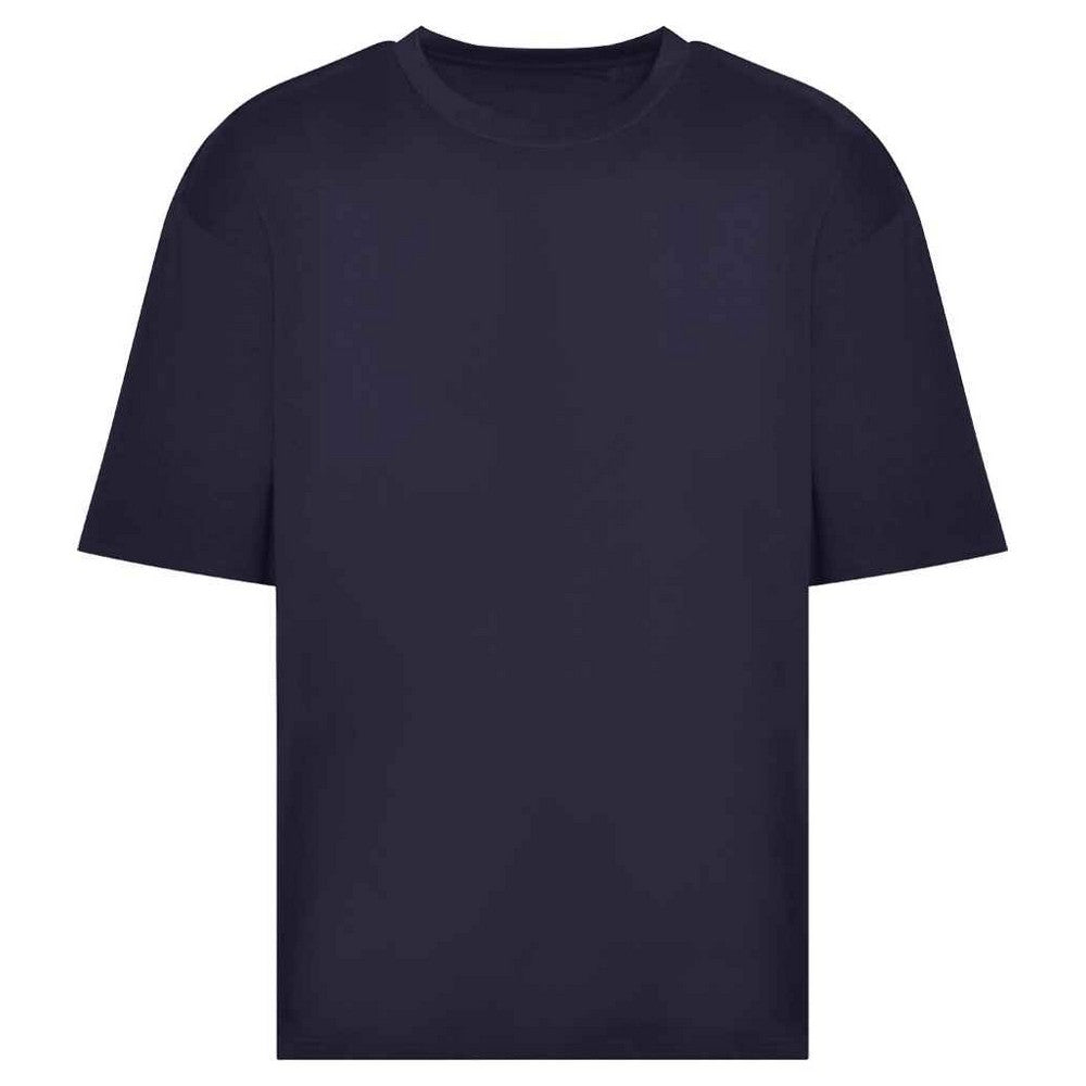 New French Navy - Front - Awdis Unisex Adult 100 Oversized T-Shirt