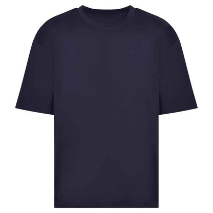 New French Navy - Front - Awdis Unisex Adult 100 Oversized T-Shirt