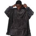 Seal Grey - Side - Regatta Unisex Adult Snuggler Fleece Oversized Hoodie