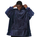 Navy - Side - Regatta Unisex Adult Snuggler Fleece Oversized Hoodie