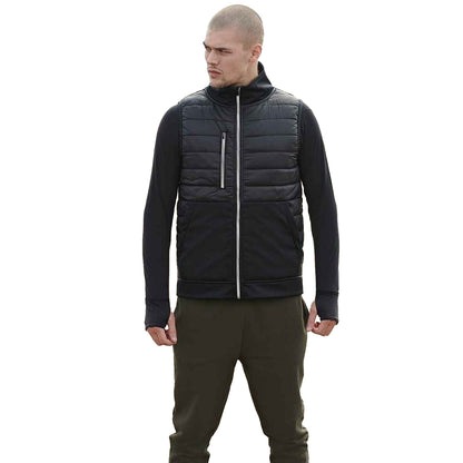 Black - Back - Tombo Unisex Adult Padded Sports Gilet