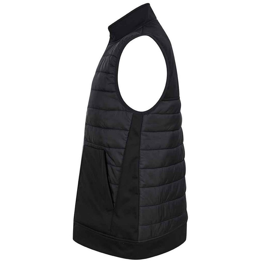 Black - Side - Tombo Unisex Adult Padded Sports Gilet
