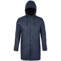 Night Blue - Front - NEOBLU Mens Antoine Wax Parka