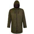 Dark Khaki - Front - NEOBLU Mens Antoine Wax Parka