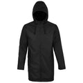 Deep Black - Front - NEOBLU Mens Antoine Wax Parka