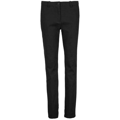 Deep Black - Front - NEOBLU Womens-Ladies Gustave Chinos