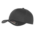 Dark Grey - Front - Flexfit Unisex Childrens-Kids Wooly Combed Baseball Cap