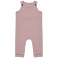 Soft Pink - Front - Larkwood Baby Organic Cotton Dungarees