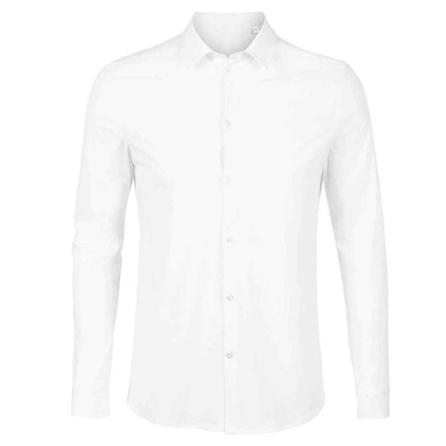 Optic White - Front - NEOBLU Mens Balthazar Jersey Long-Sleeved Shirt
