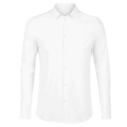Optic White - Front - NEOBLU Mens Balthazar Jersey Long-Sleeved Shirt