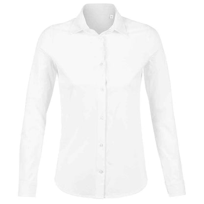 Optic White - Front - NEOBLU Womens-Ladies Balthazar Jersey Long-Sleeved Shirt