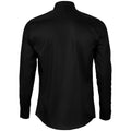 Deep Black - Side - NEOBLU Mens Blaise Micro Twill Long-Sleeved Formal Shirt