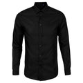 Deep Black - Front - NEOBLU Mens Blaise Micro Twill Long-Sleeved Formal Shirt