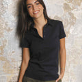 Deep Black - Back - NEOBLU Womens-Ladies Owen Pique Polo Shirt