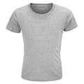Grey - Front - SOLS Childrens-Kids Crusader Marl Organic T-Shirt