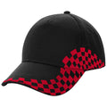 Black-Classic Red - Front - Beechfield Unisex Adult Grand Prix Baseball Cap