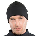 Black - Back - Beechfield Merino Wool Beanie