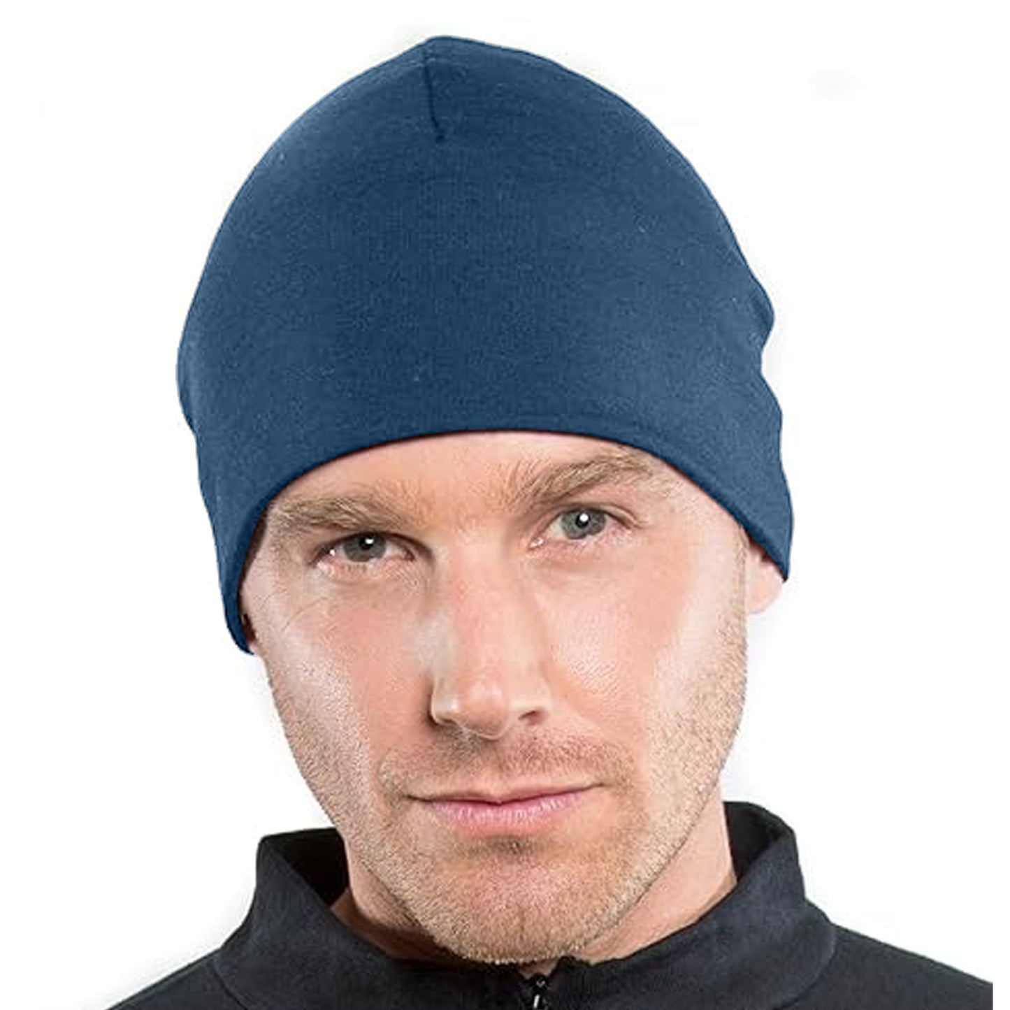 Steel Blue - Back - Beechfield Merino Wool Beanie