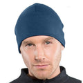 Steel Blue - Side - Beechfield Merino Wool Beanie