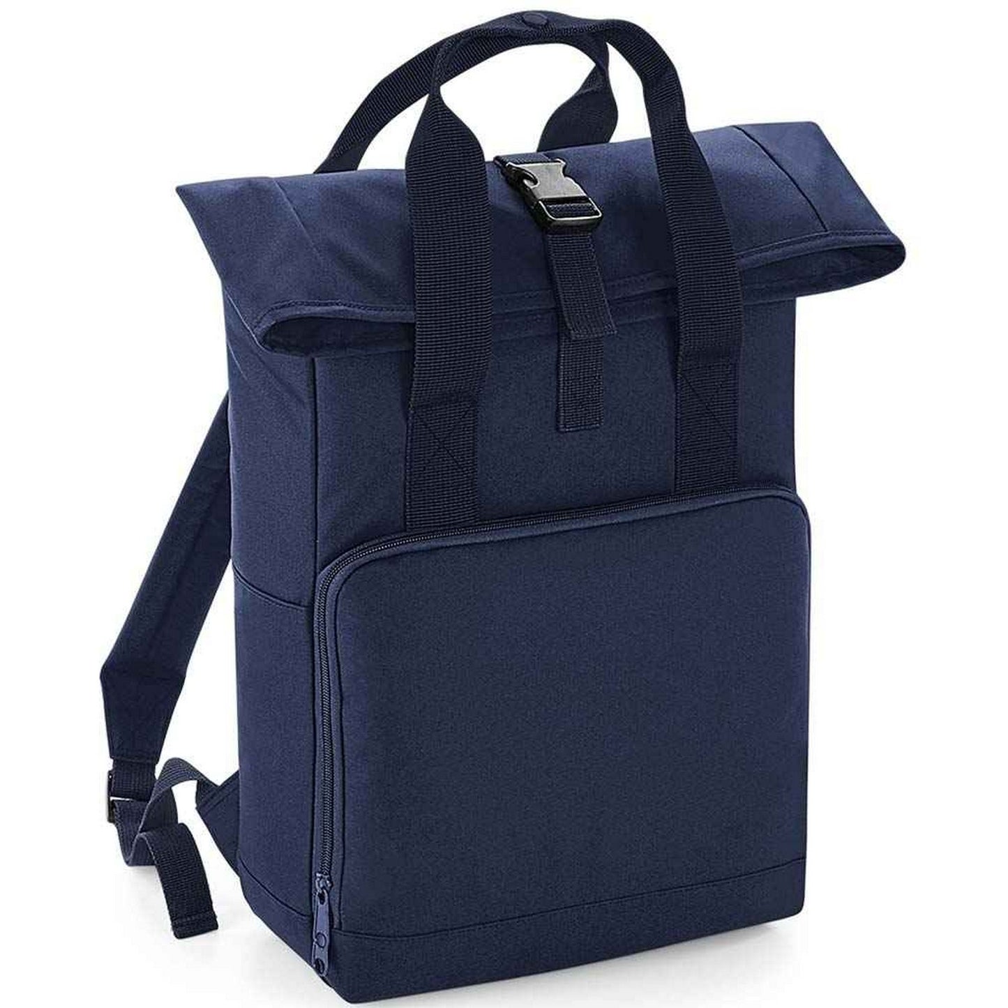 Navy Dusk - Front - Bagbase Unisex Adult Roll Top Twin Handle Backpack